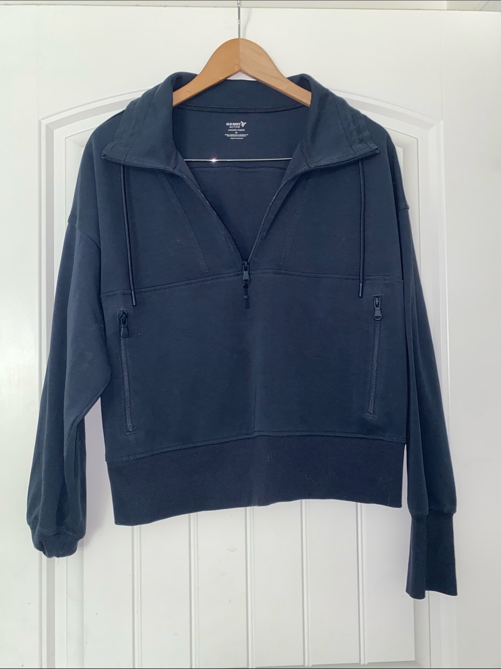 Old Navy Navy Active Dynamic Fleece Quarter-zip Pullover size XL